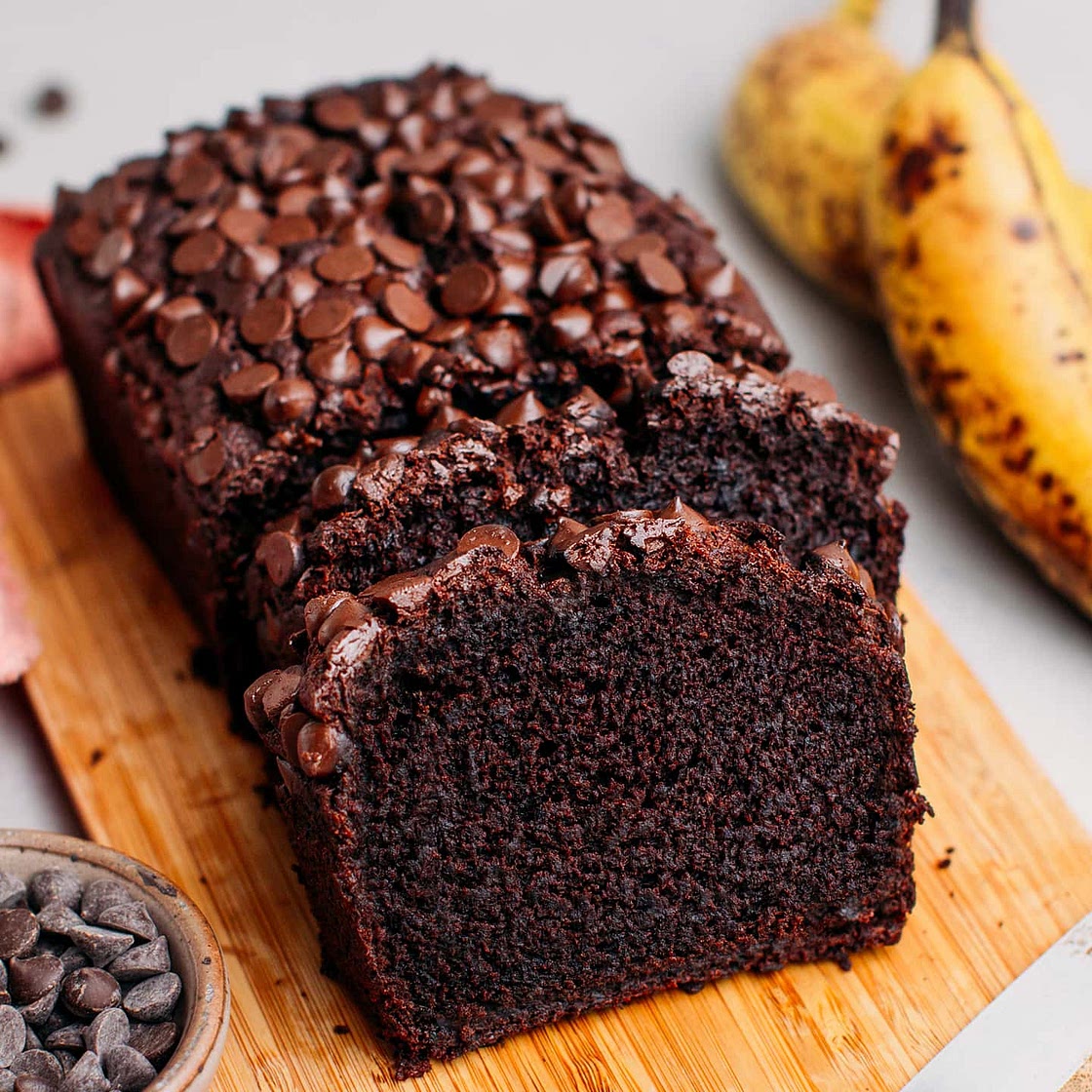 Vegan Chocolate Banana Bread
