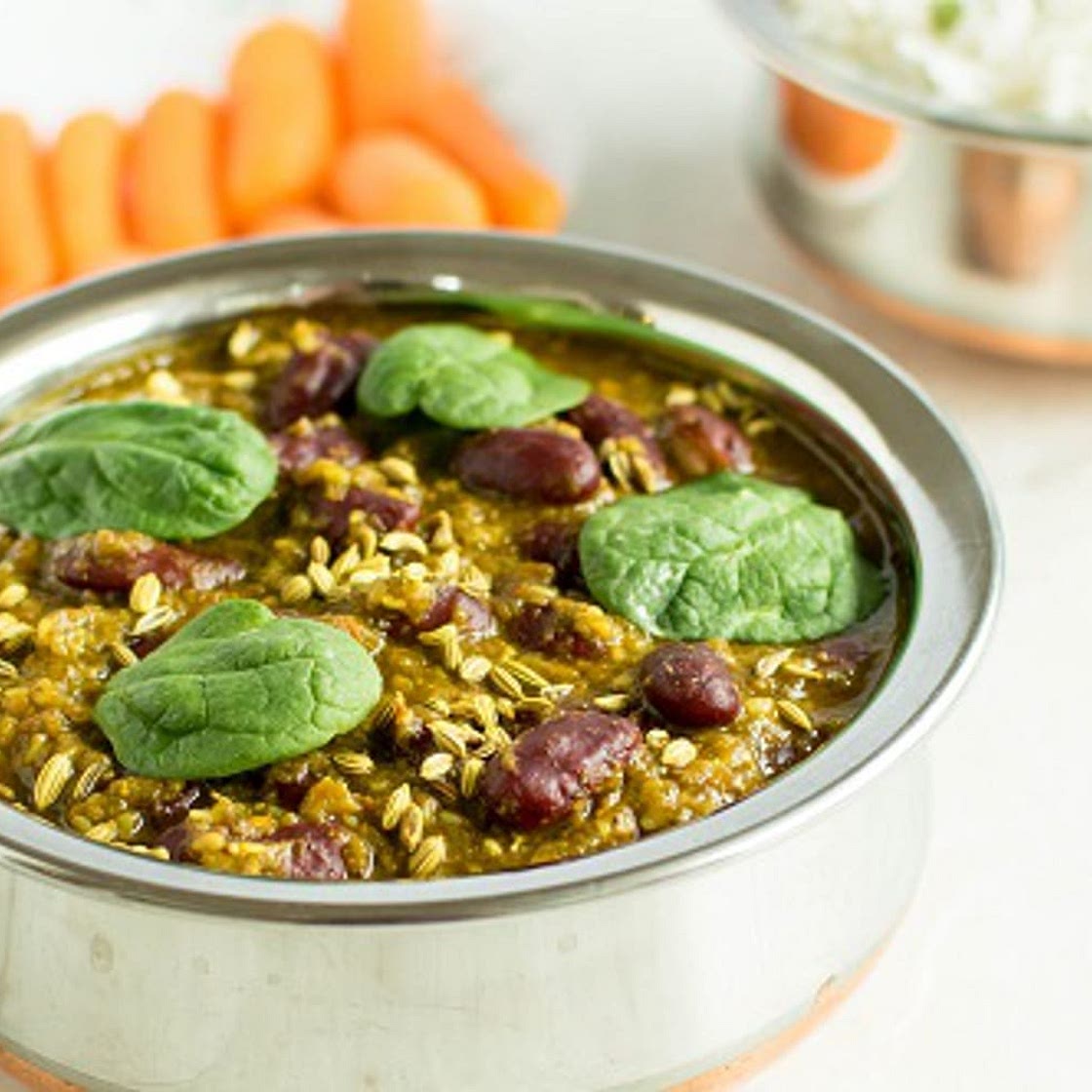 Kidney Beans Spinach Masala