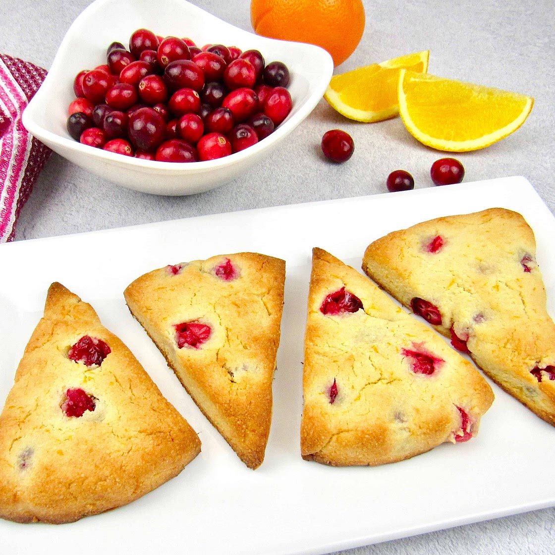 Keto Cranberry Orange Scones - Gluten & Dairy-Free