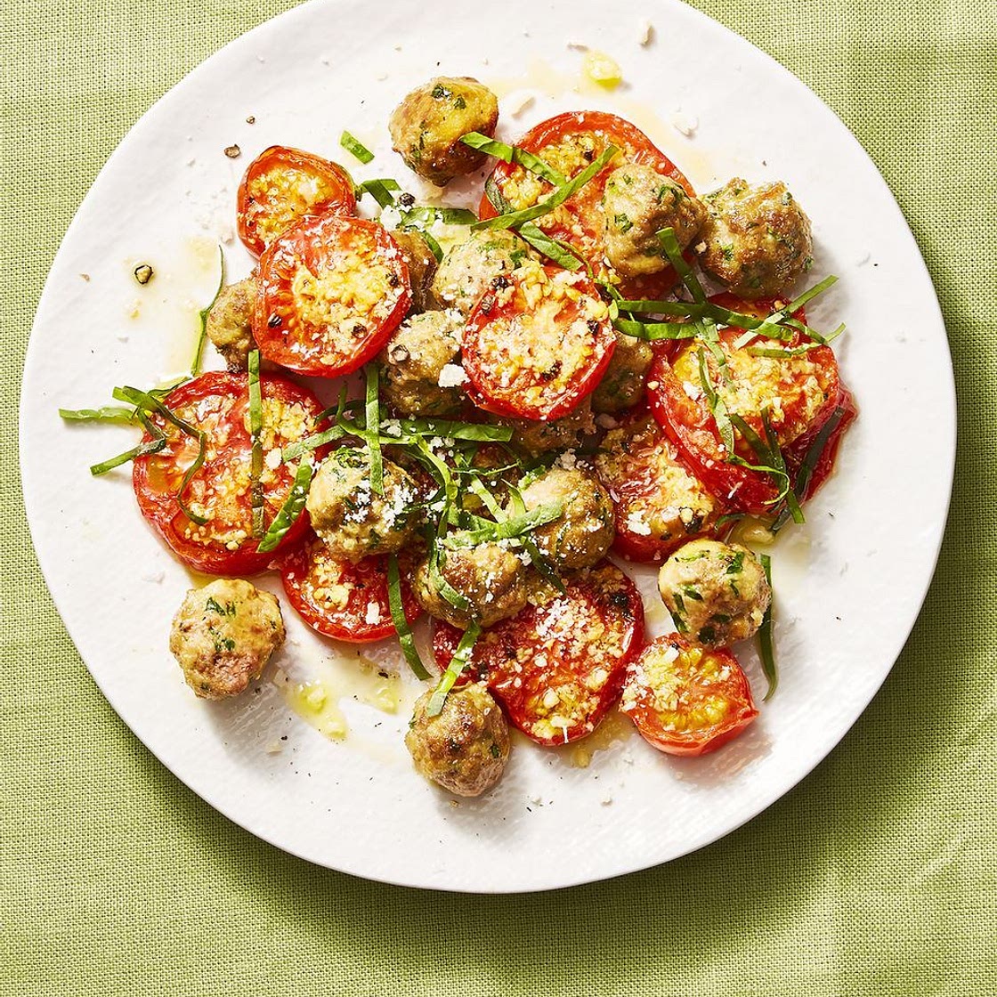 Mini Meatballs With Garlicky Tomatoes