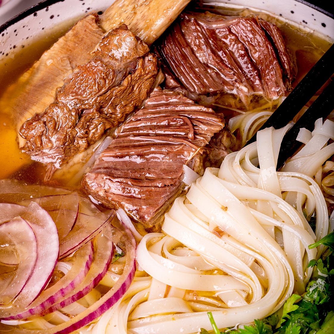 Asian beef noodle soup