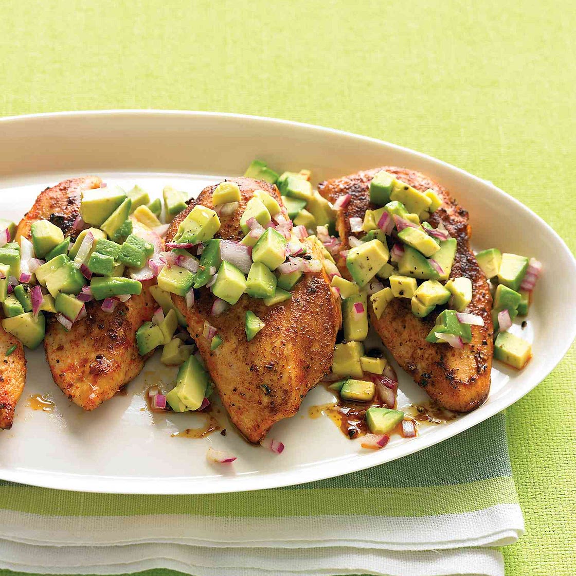 Cayenne-Rubbed Chicken With Avocado Salsa