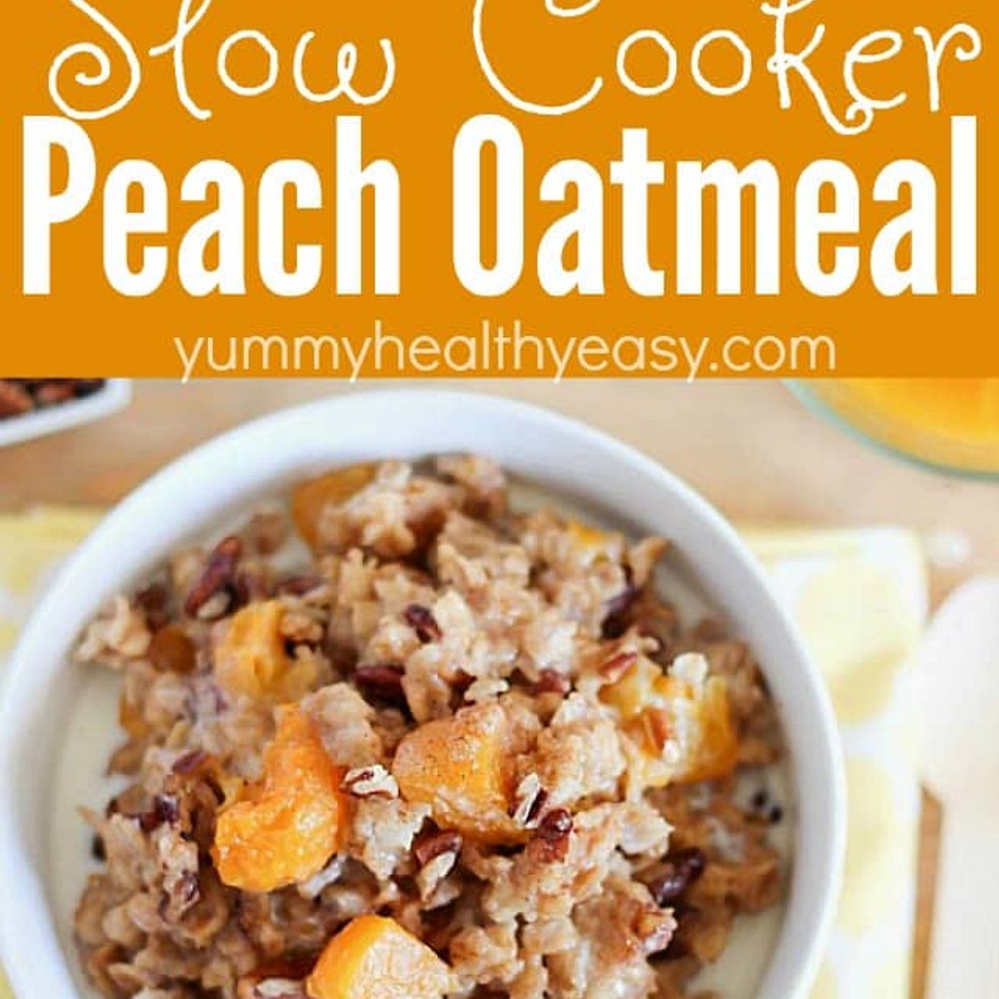 Slow Cooker Peach Oatmeal