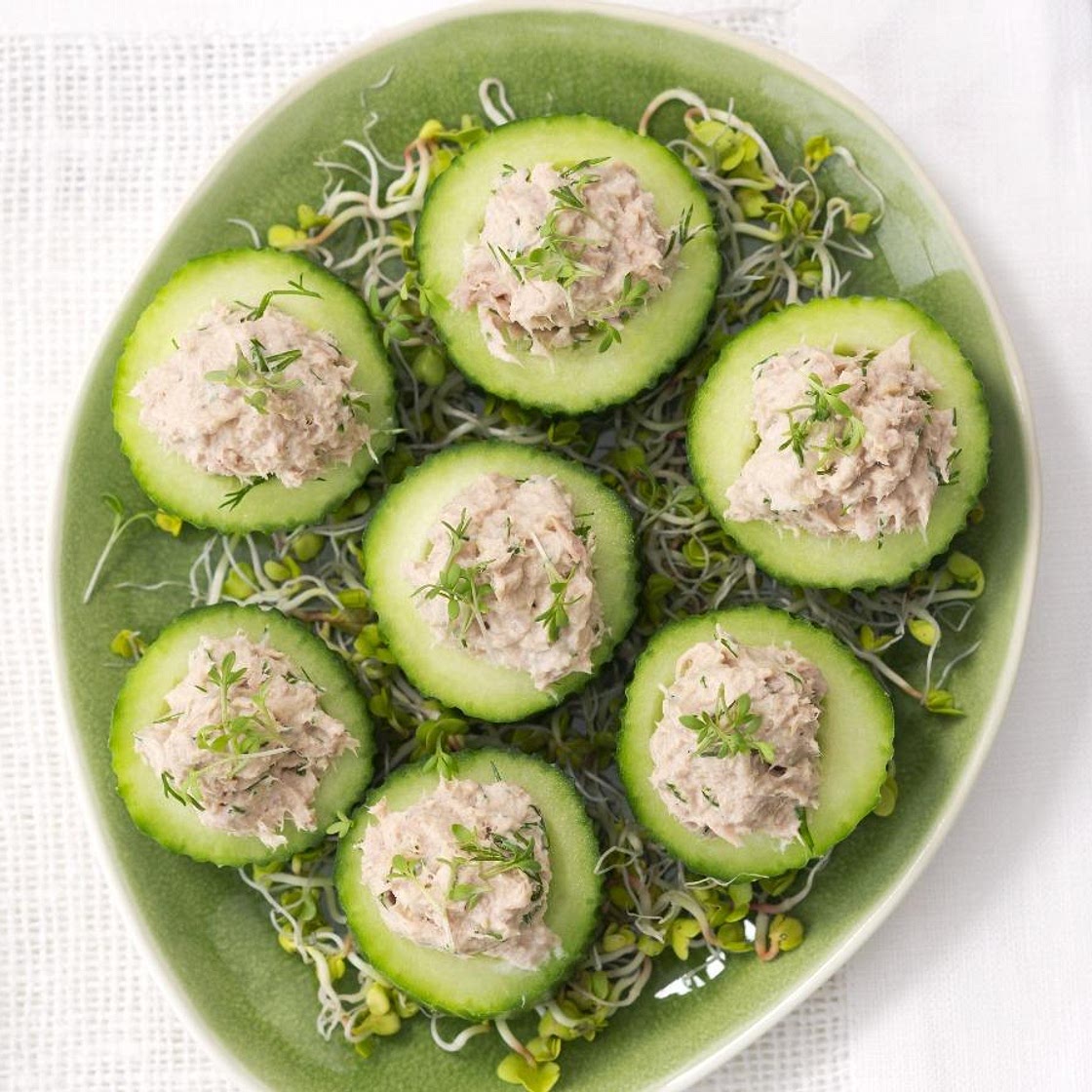 Tuna in Cucumber Cups