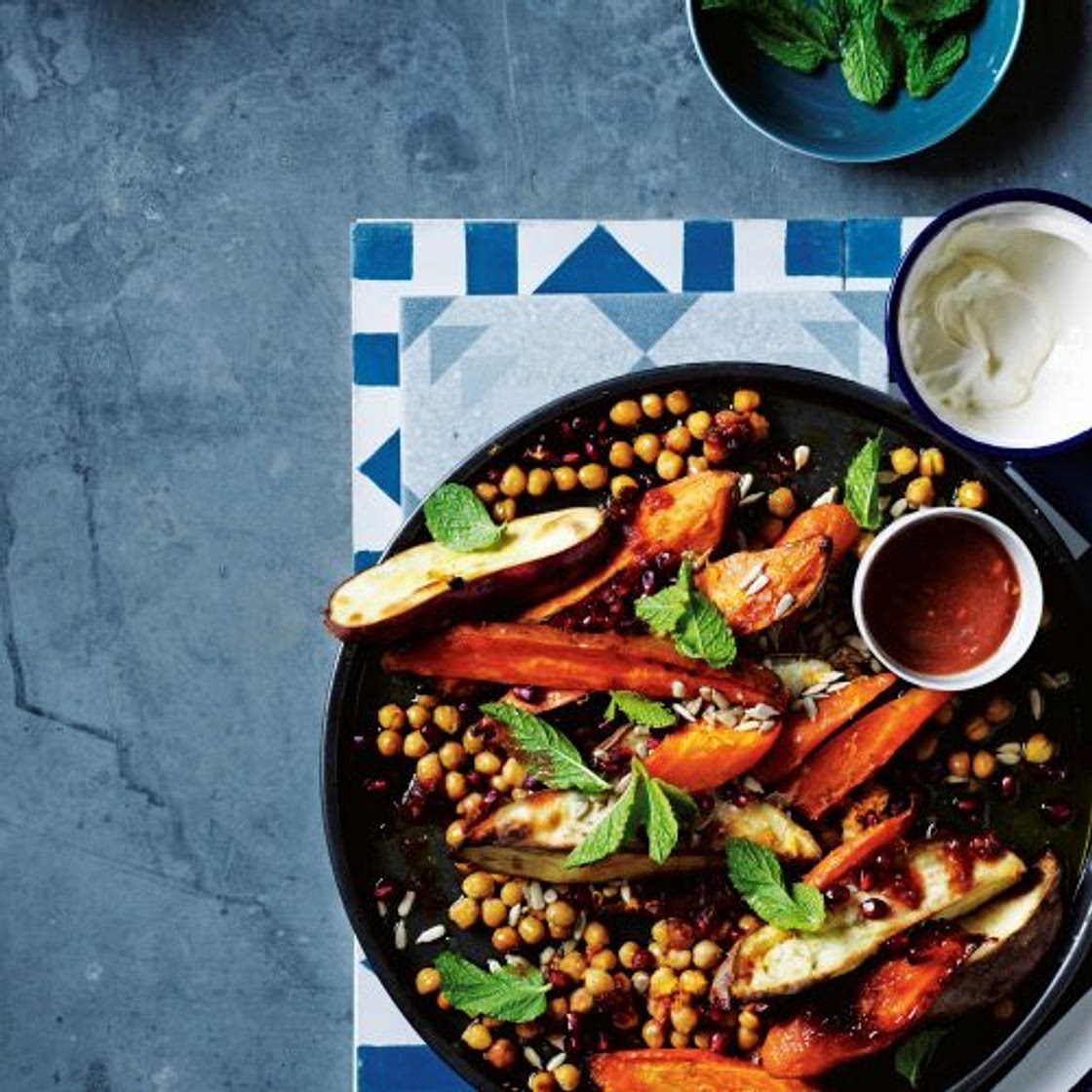 ovenschotel met groente en flatbread