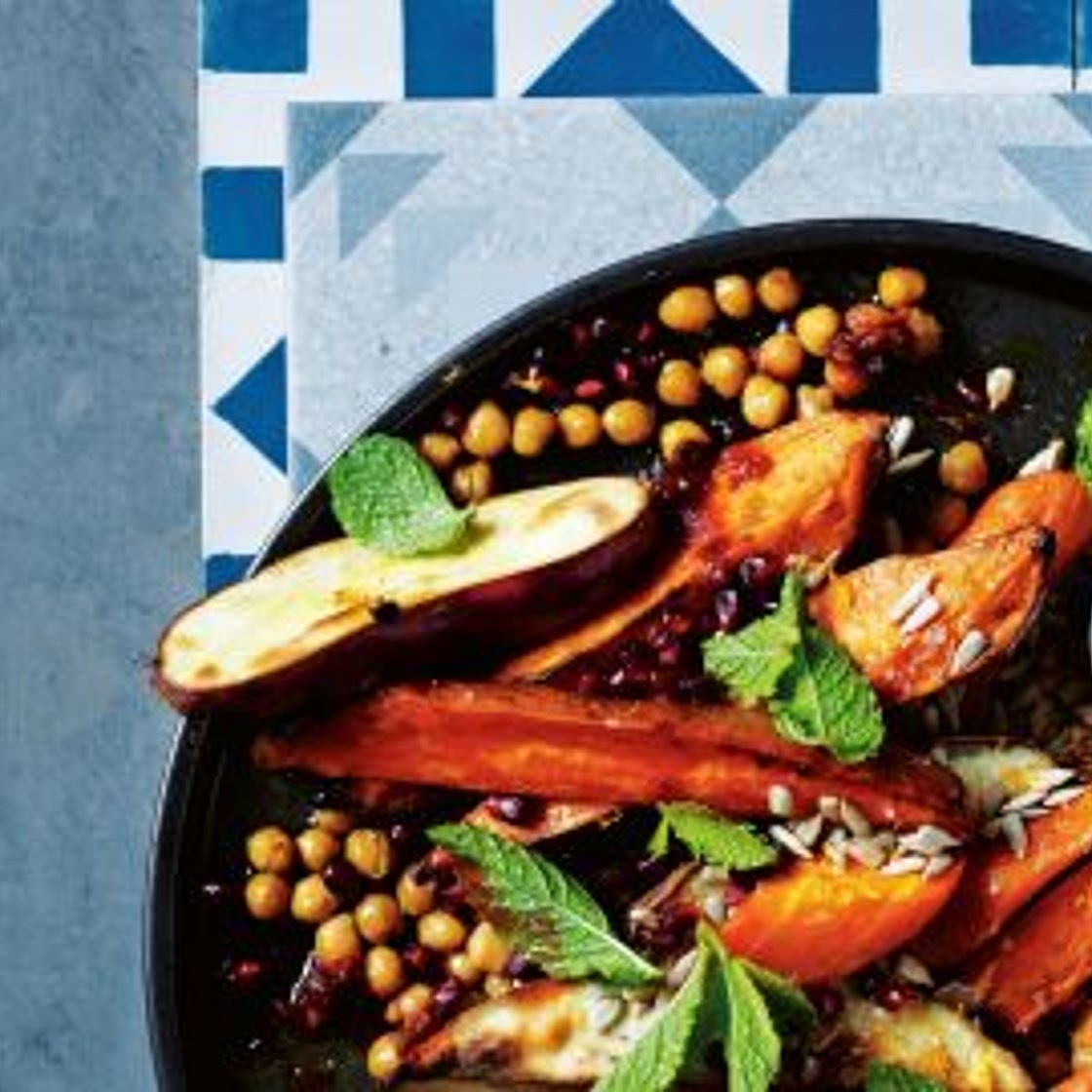 ovenschotel met groente en flatbread