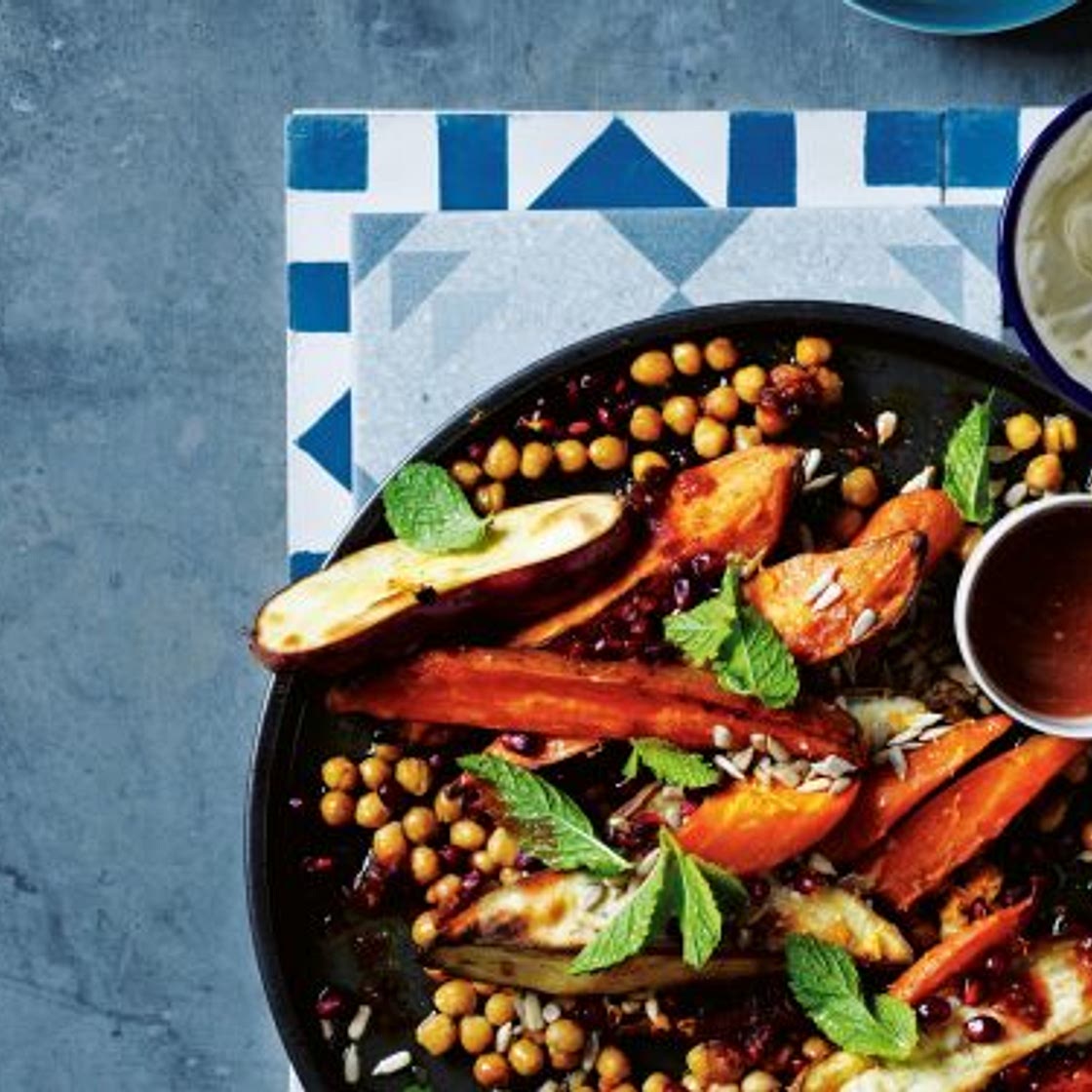 ovenschotel met groente en flatbread