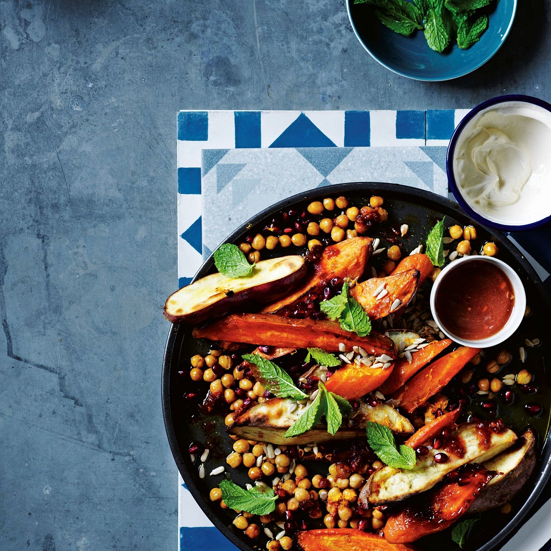 ovenschotel met groente en flatbread