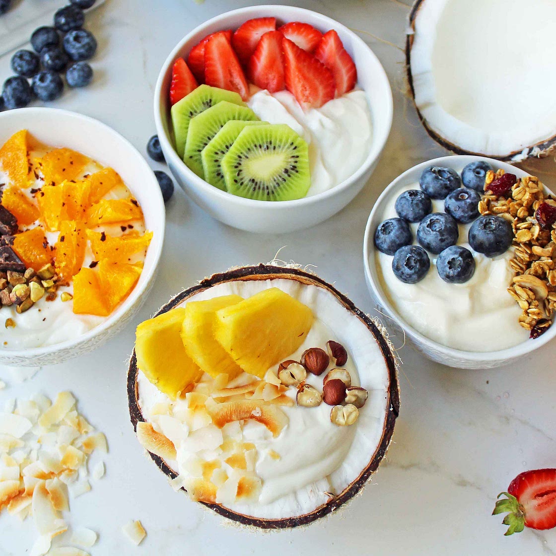 Greek Yogurt Breakfast Bowls with Toppings