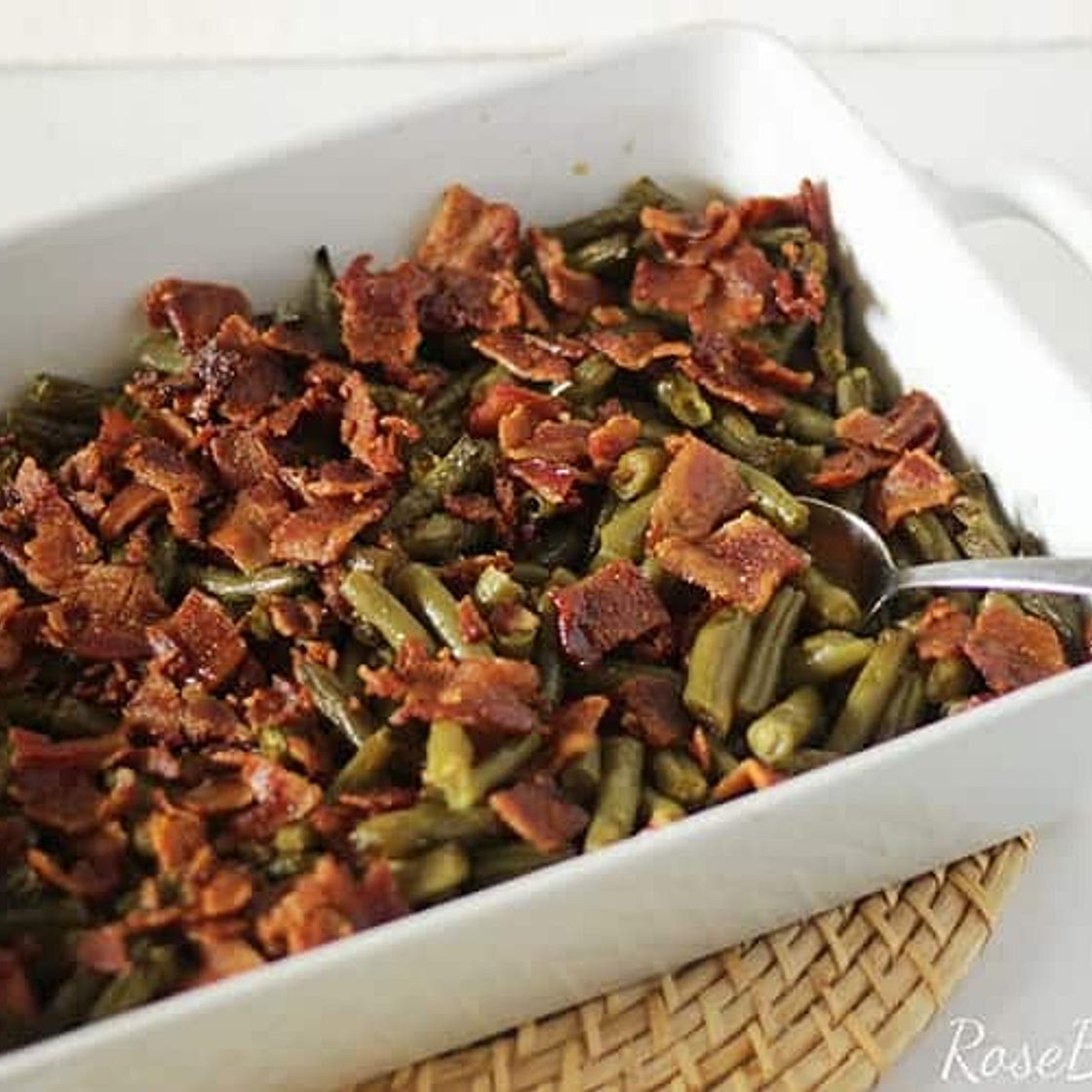 Easy Green Beans with Bacon & Brown Sugar
