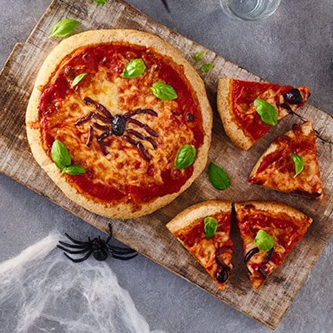 Healthy Halloween pizzas