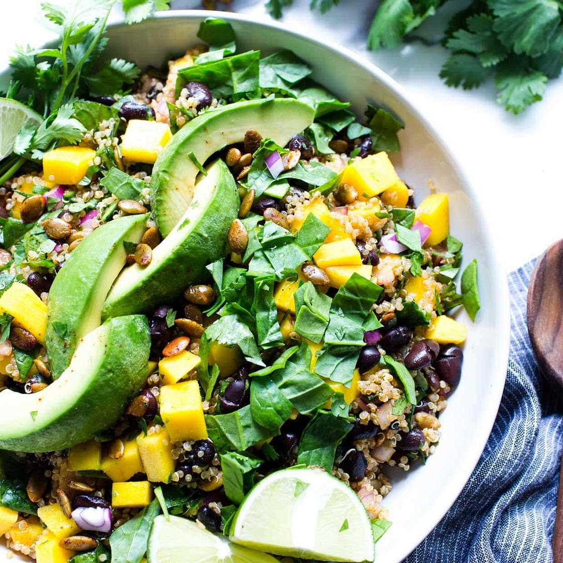 Quinoa Mango Black Bean Salad with Chipotle Lime Vinaigrette