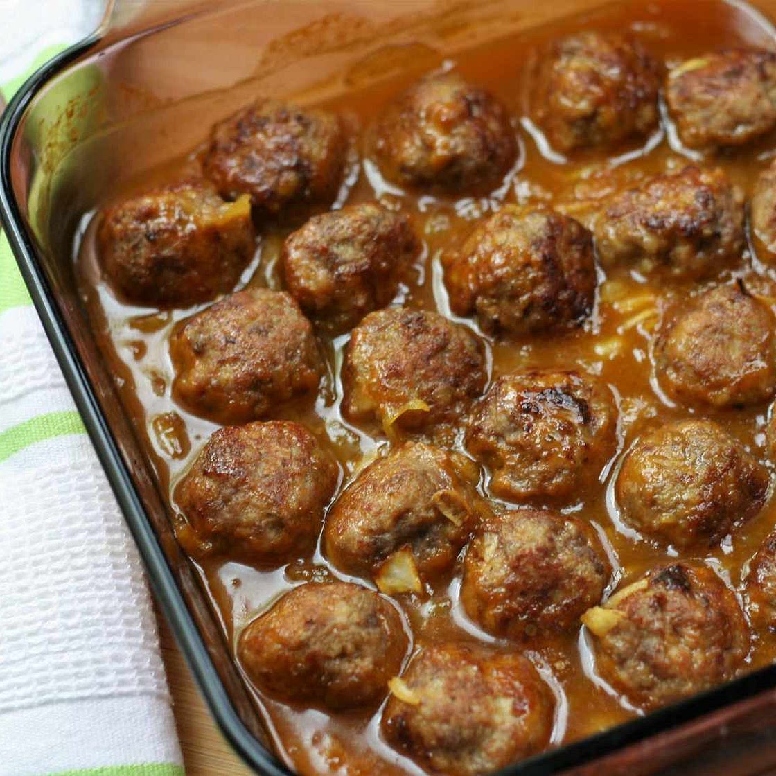 Maple Mustard Meatballs