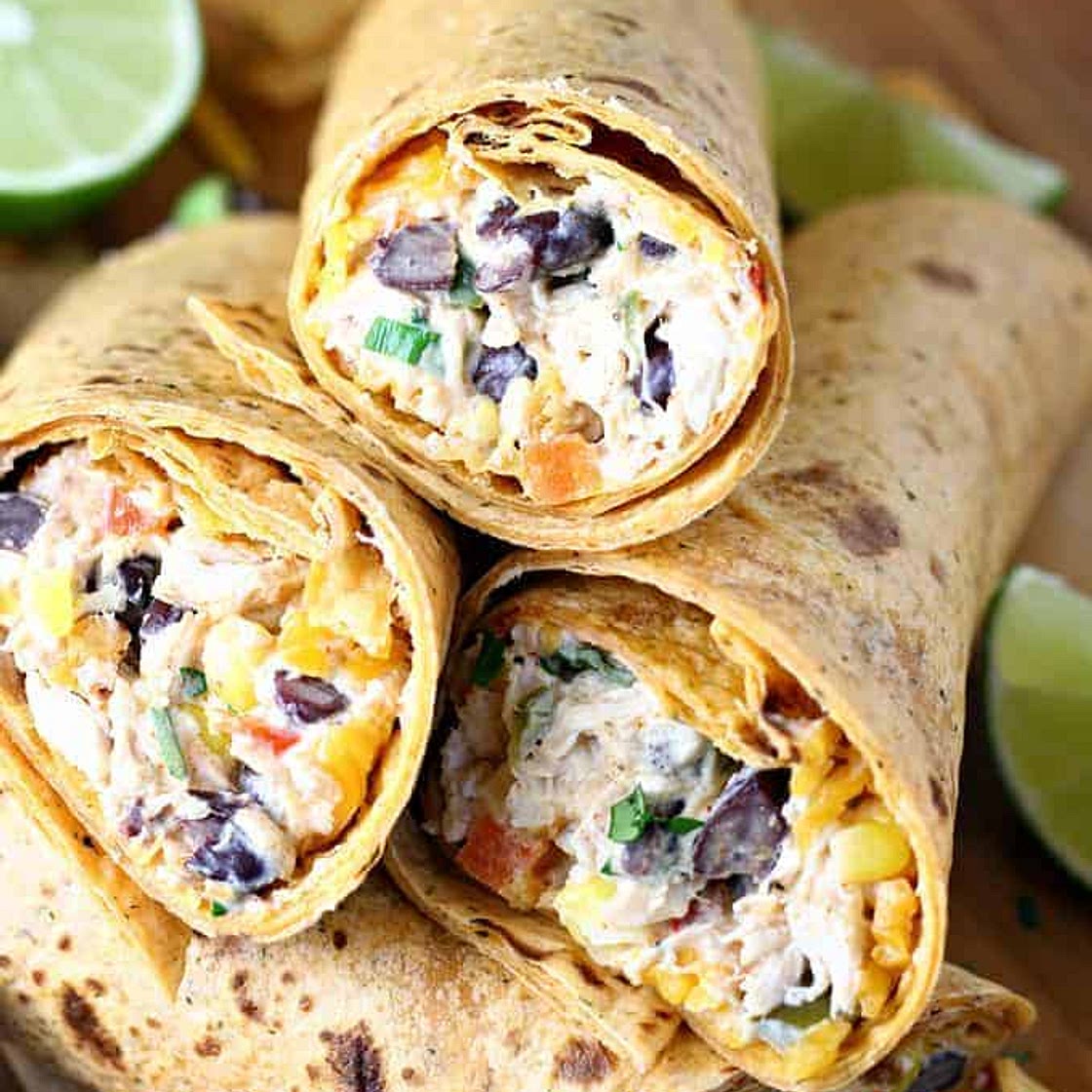 Southwest Cream Cheese Chicken Wraps