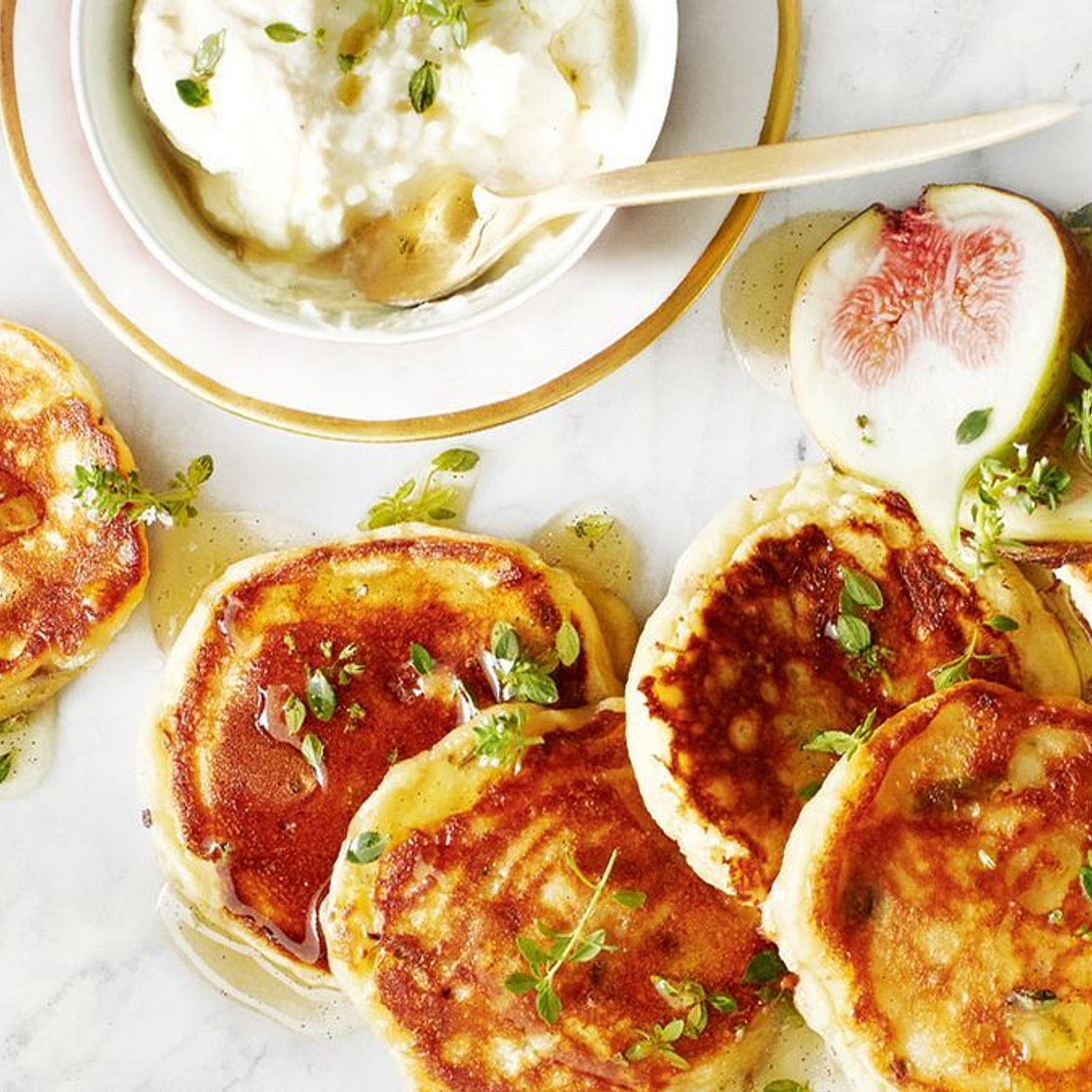 Fig, honey and thyme ricotta fritters