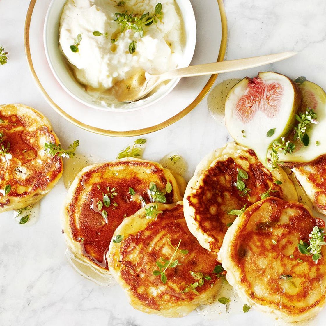 Fig, honey and thyme ricotta fritters