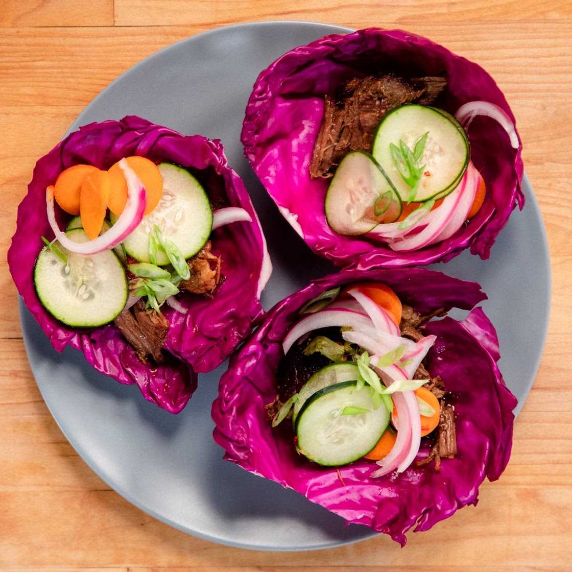Korean-Style Braised Beef Tacos