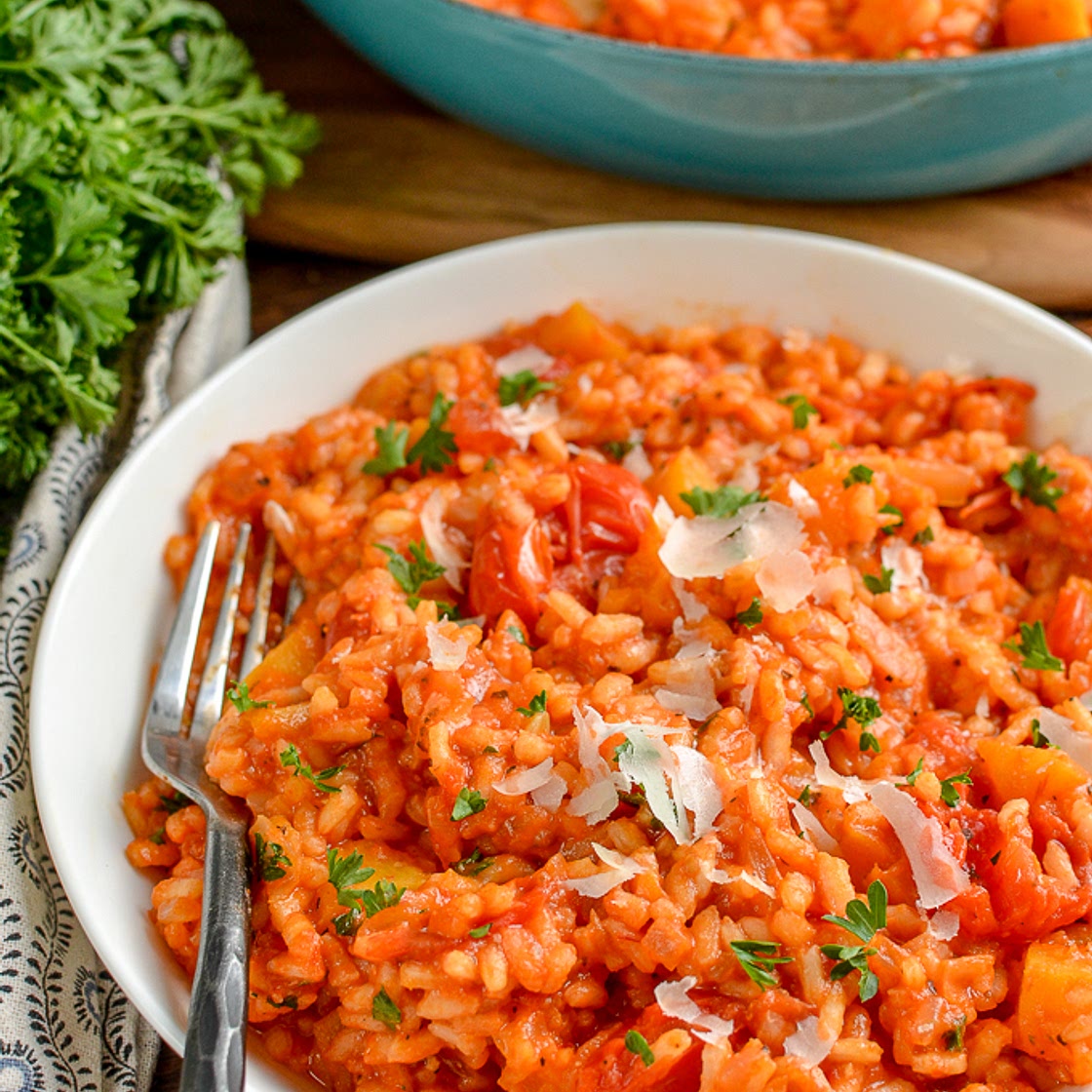 Syn Free Roasted Butternut Squash and Tomato Risotto | Slimming World