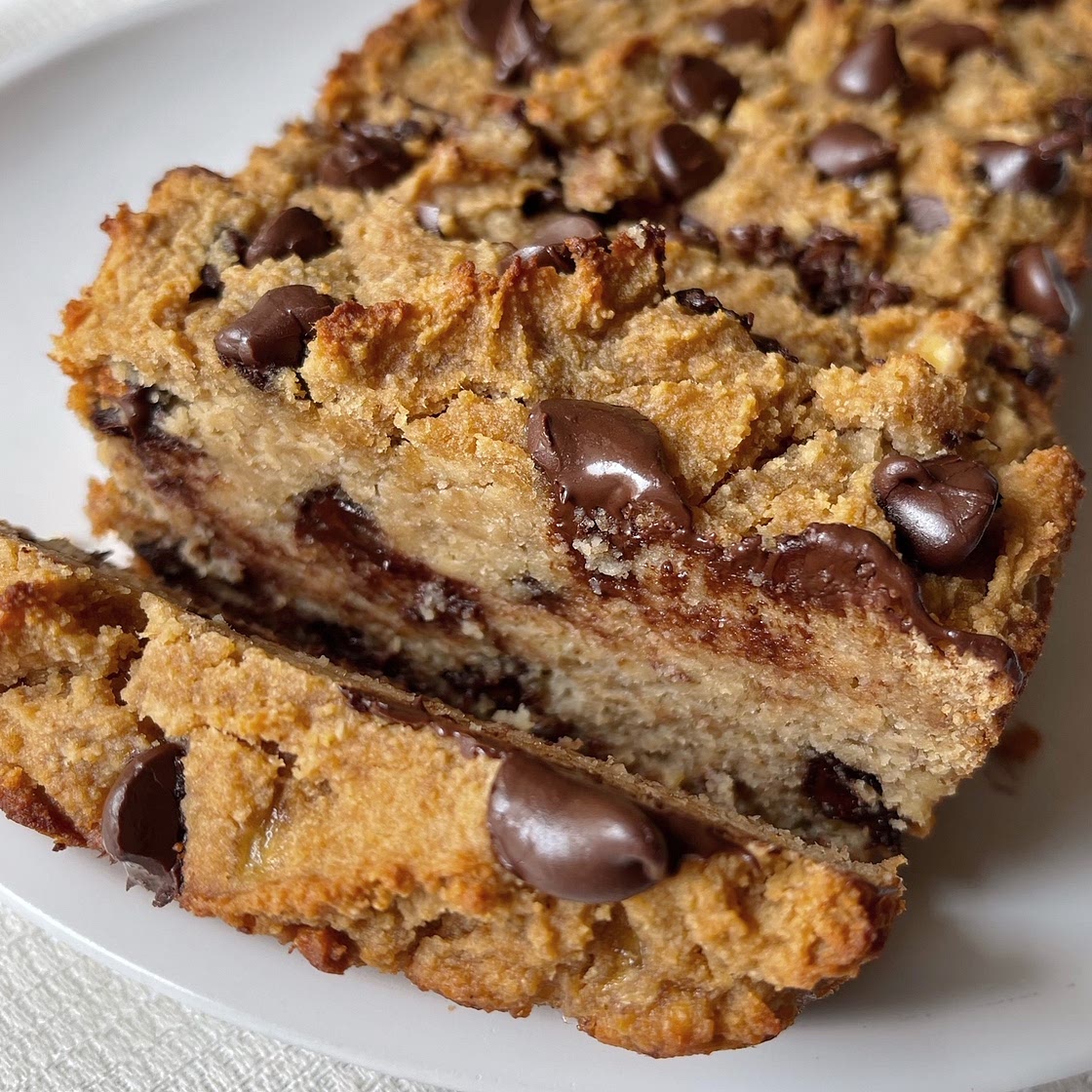 Grain-Free Peanut Butter Chocolate Chip Banana Bread