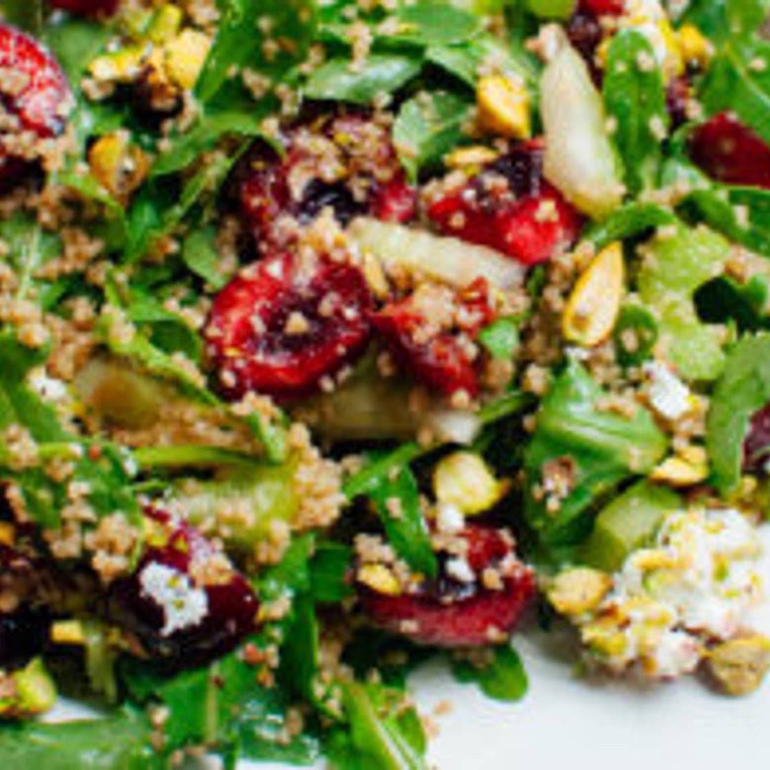 Cherry Couscous & Arugula Salad with Balsamic Vinaigrette
