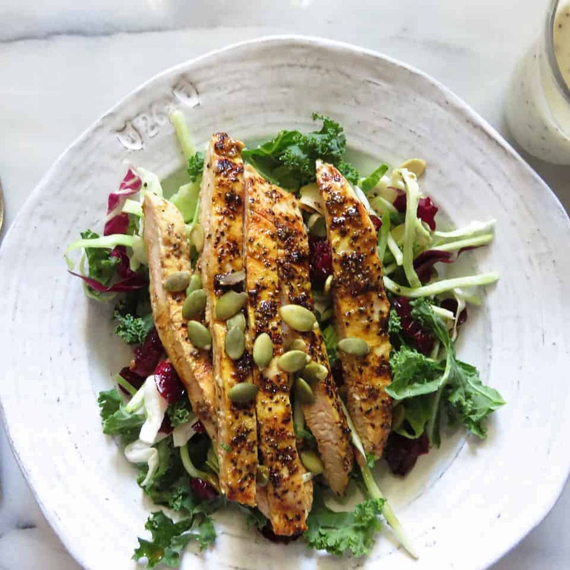 Grilled Lemon Chicken and Sweet Kale Salad