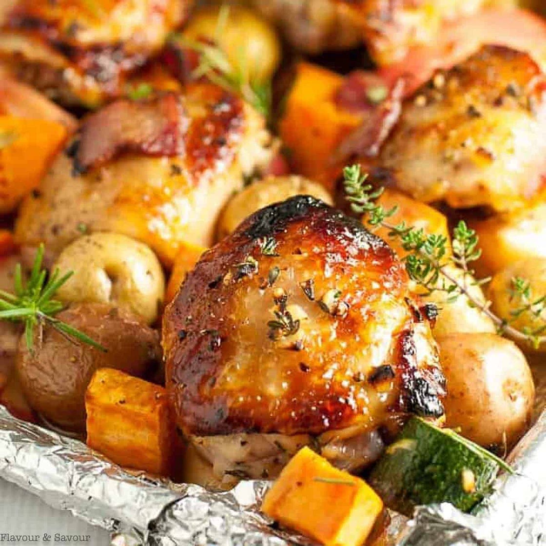 Sheet Pan Chicken and Roasted Harvest Vegetables