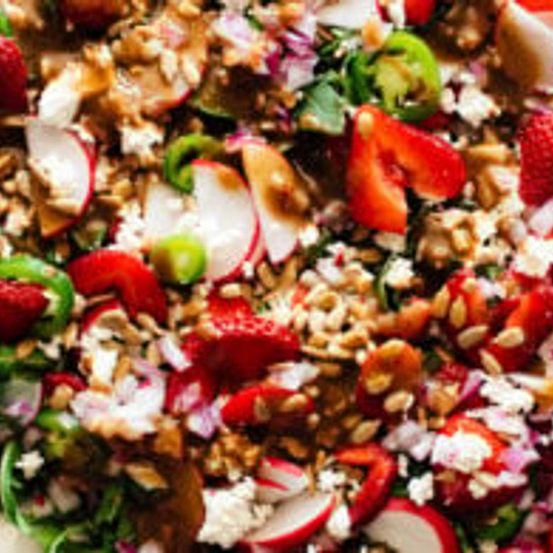 Colorful Strawberry Arugula Salad