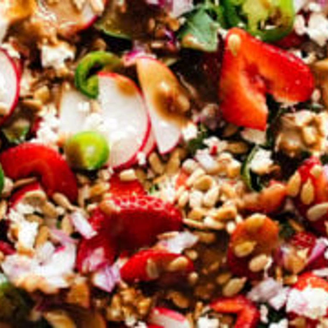 Colorful Strawberry Arugula Salad
