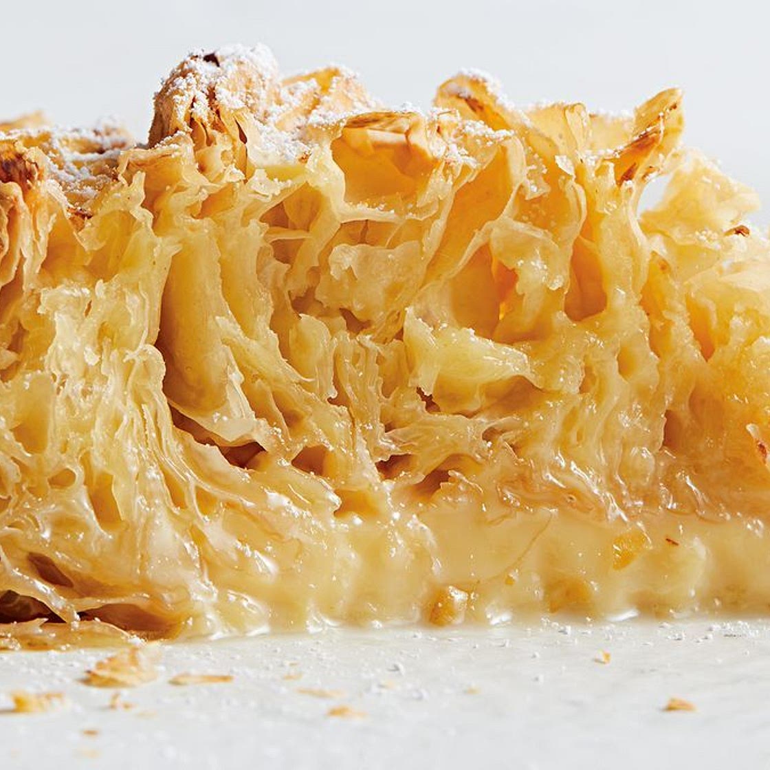 Condensed milk custard filo pie recipe