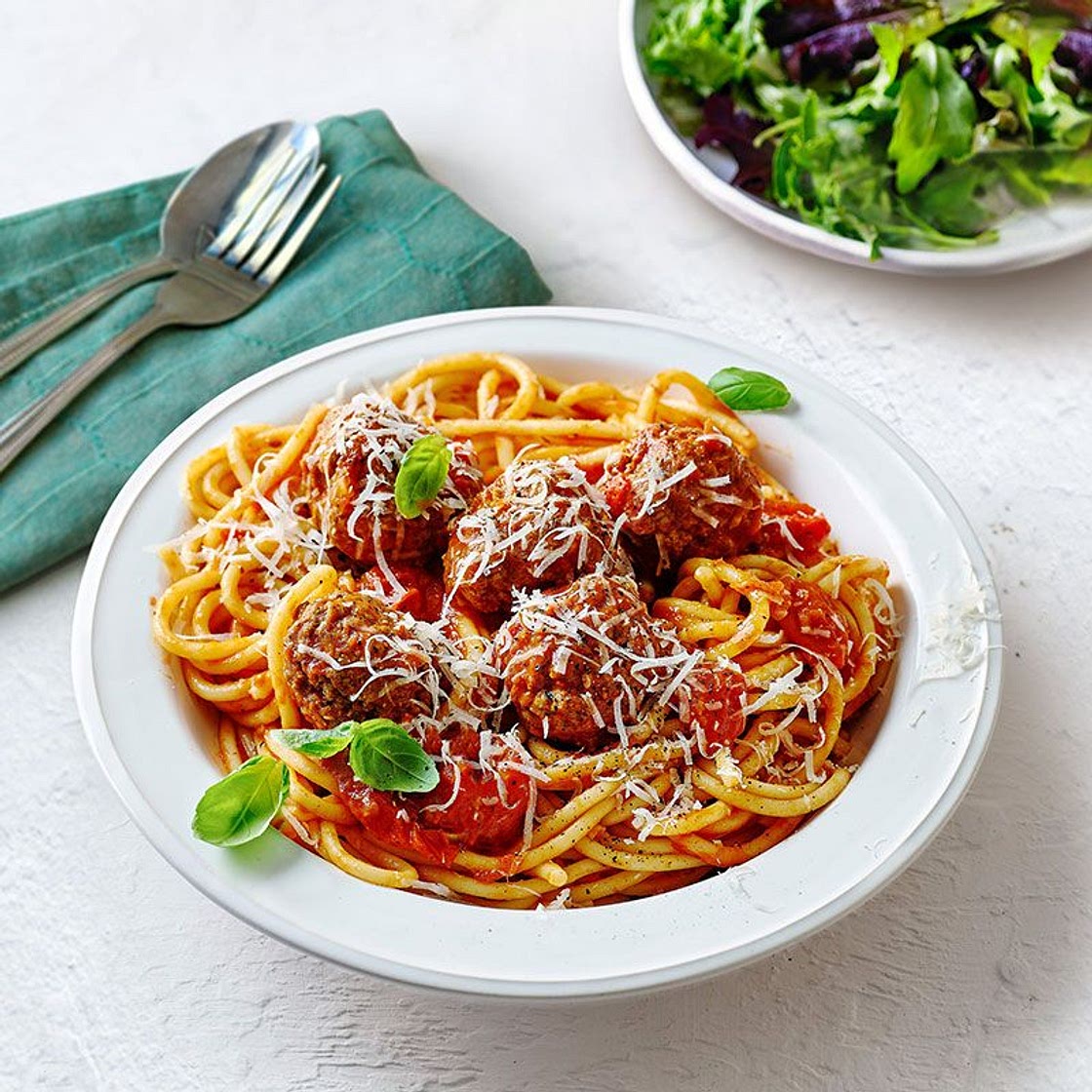 Spaghetti and meatballs