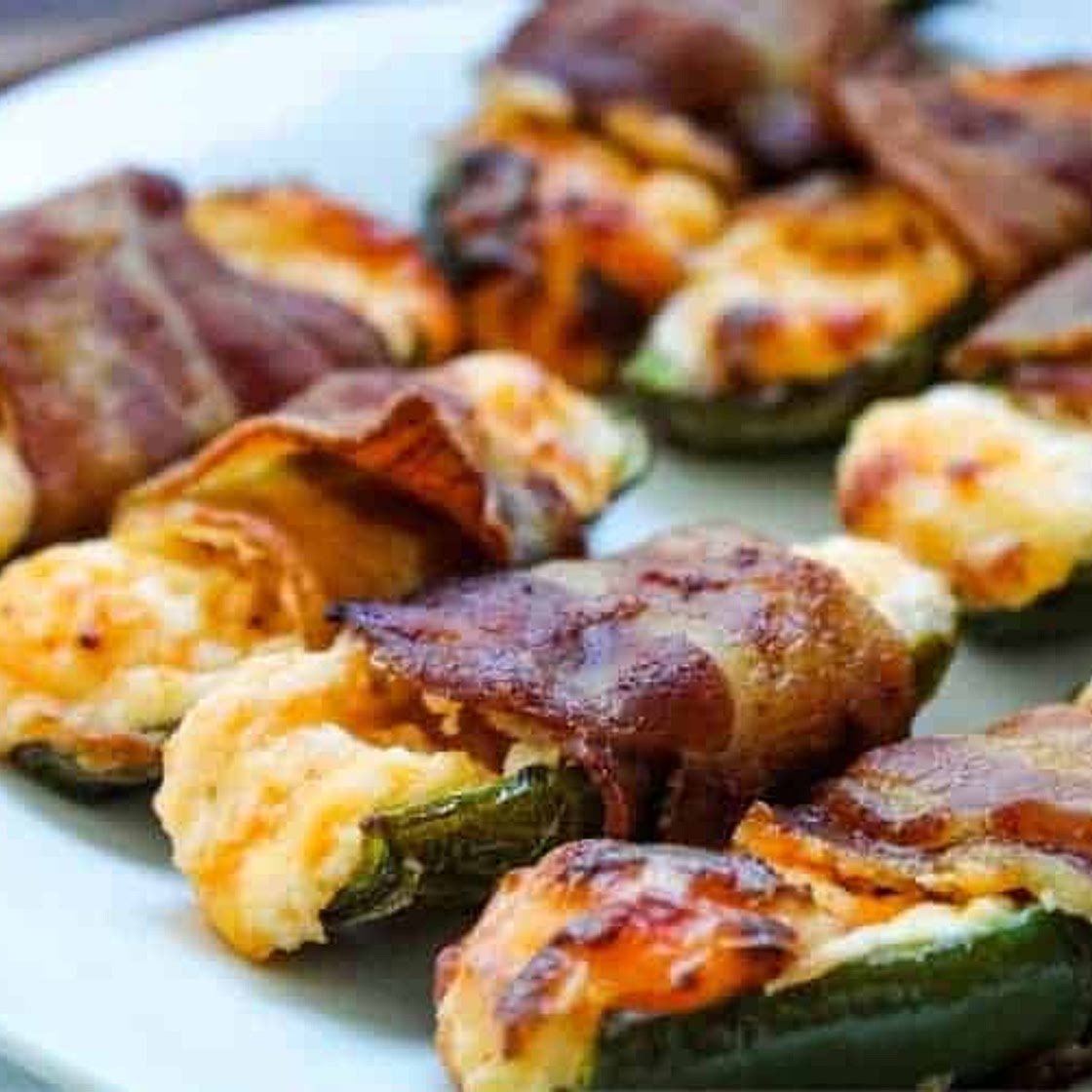 Air Fryer Bacon-Wrapped Stuffed Jalapenos