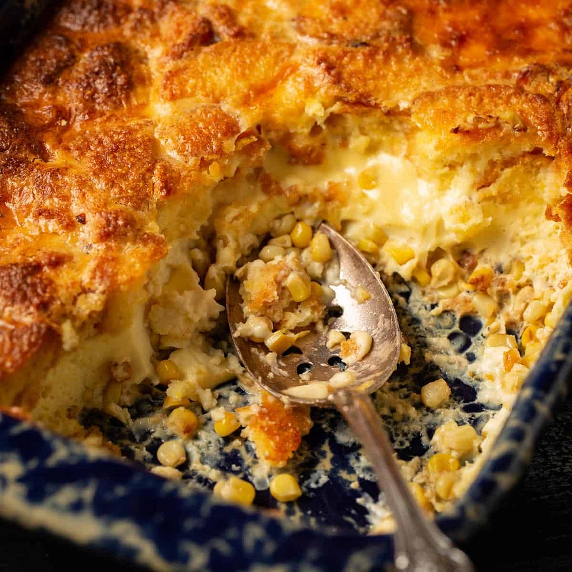 Custardy Cornbread Pudding Casserole