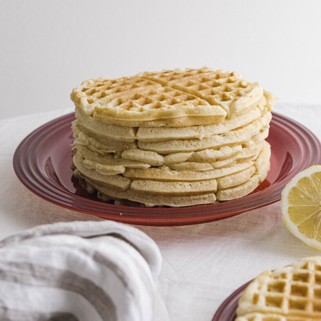 The Best Greek Yogurt Waffles (with a Lemon Twist)
