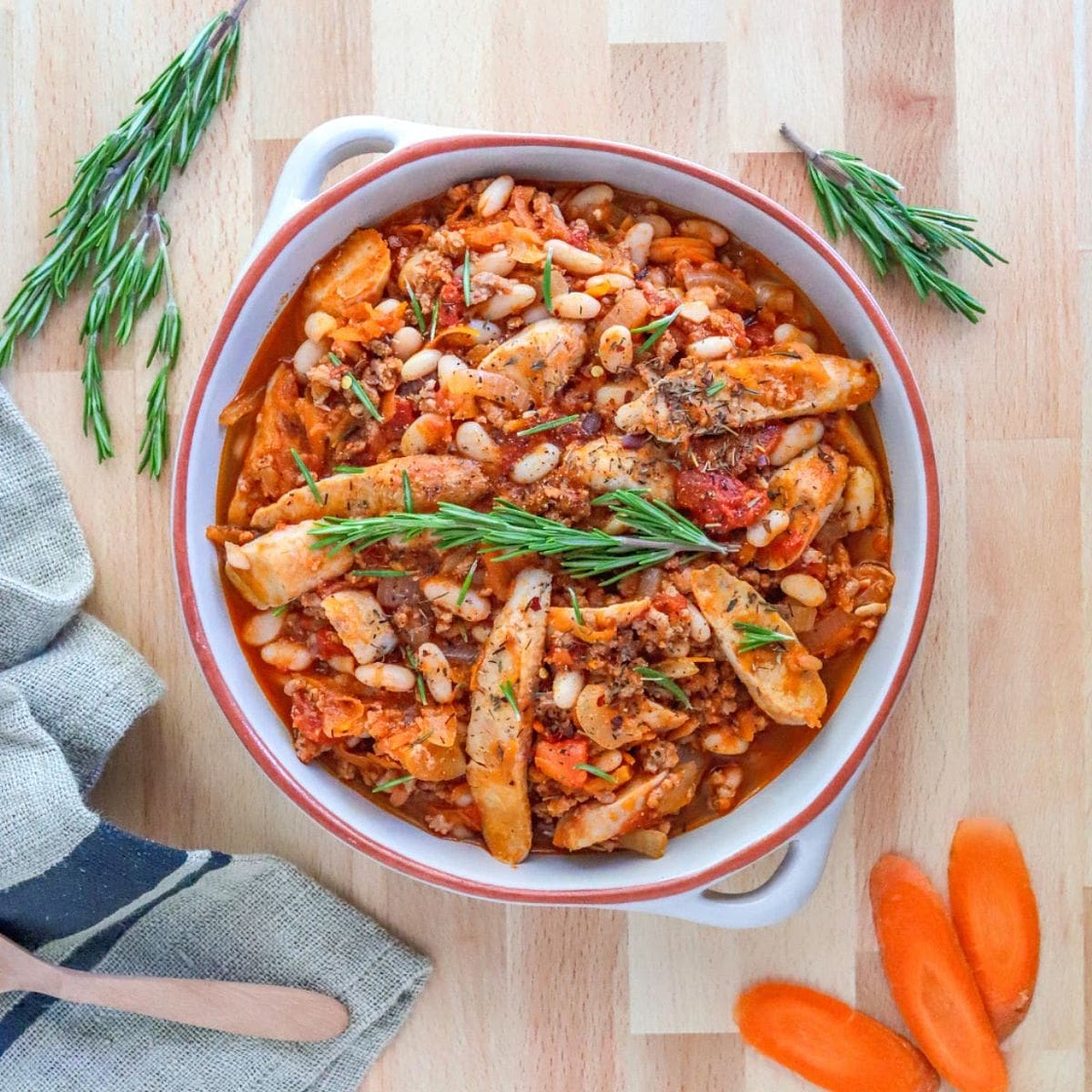 Hearty Sausage and Bean Breakfast Stew