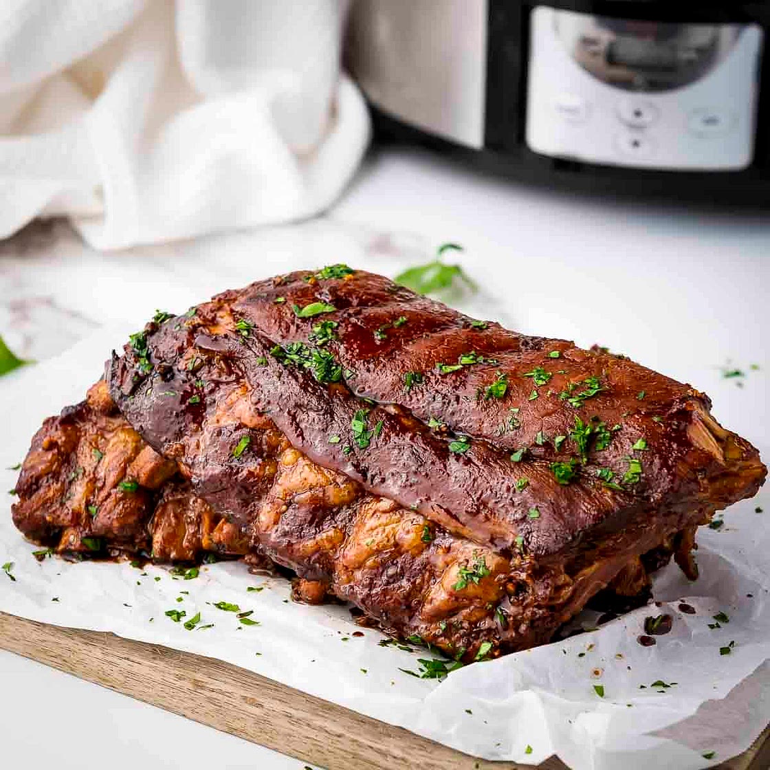 Slow Cooker Honey Garlic Ribs