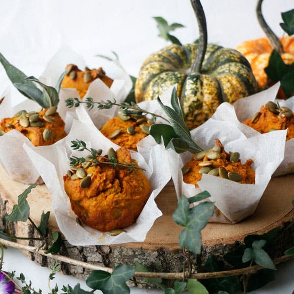 Savory Pumpkin Muffins (vegan & gluten-free)
