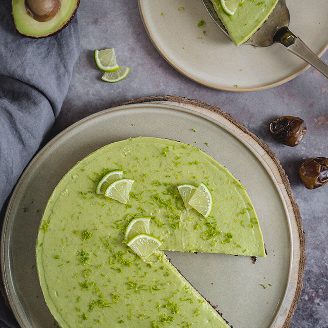 Healthy Avocado Lime Cheesecake