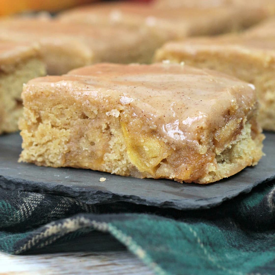 Apple Brownies with Maple Glaze