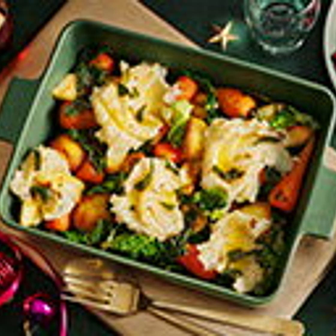 Boxing Day bubble and squeak traybake