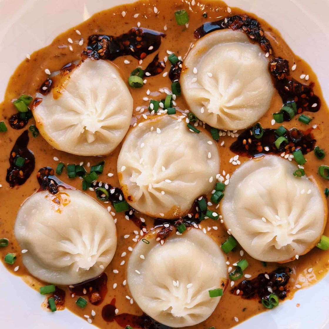 Spicy Peanut Sauce Chicken Soup Dumplings