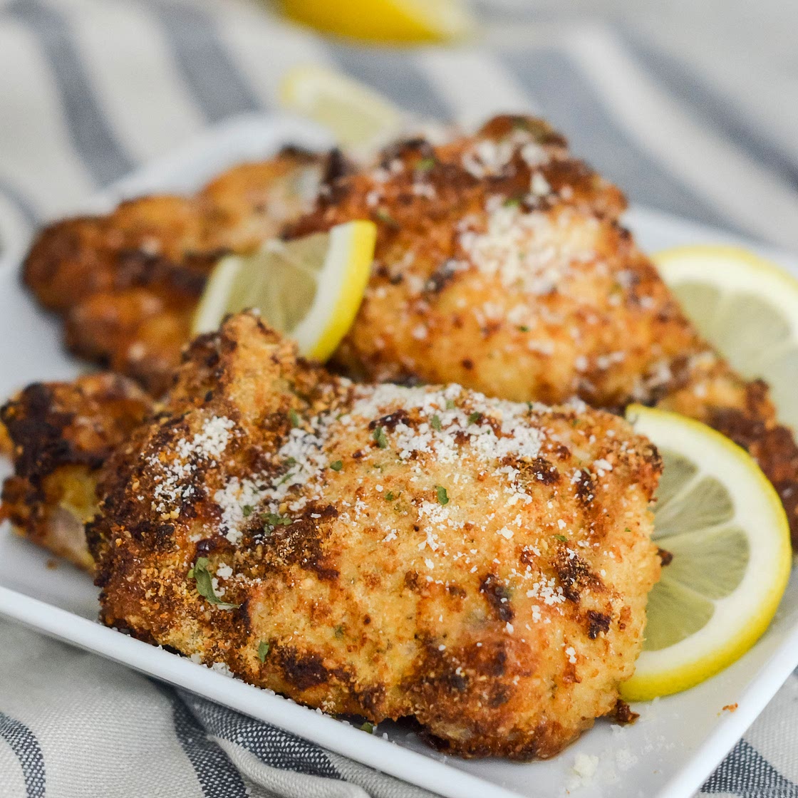Air Fryer Crispy Lemon Parmesan Chicken
