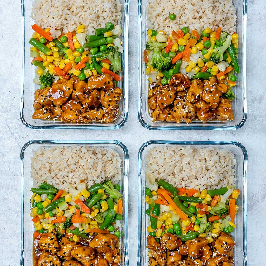 #MealPrep Teriyaki Chicken Bowls