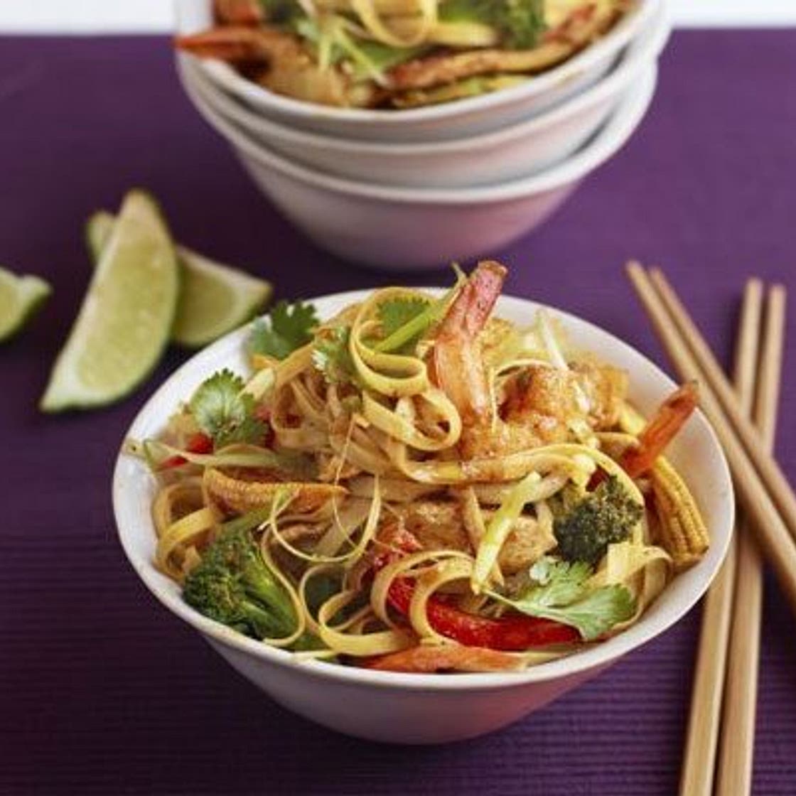 Superhealthy Singapore noodles