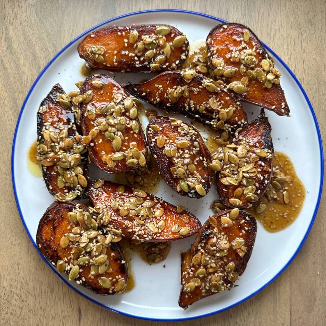 Seedy Charred Sweet Potatoes