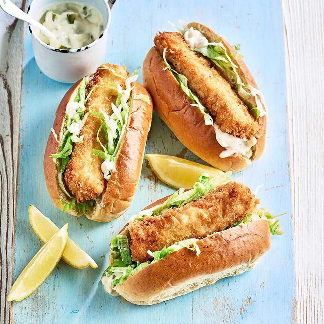 Fish finger hot dogs