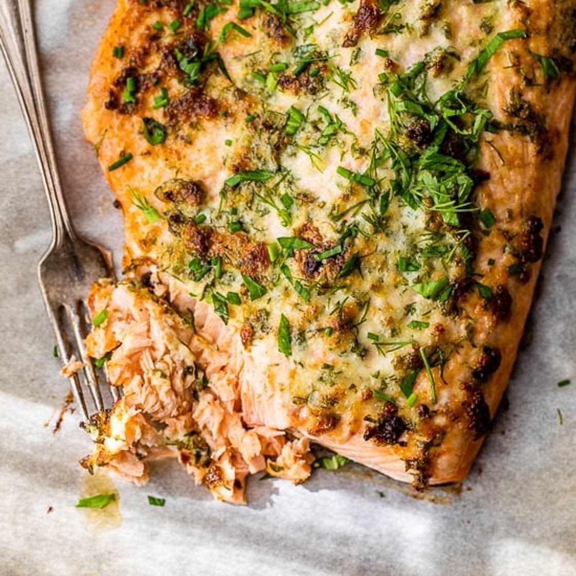 Parmesan-Herb Baked Salmon