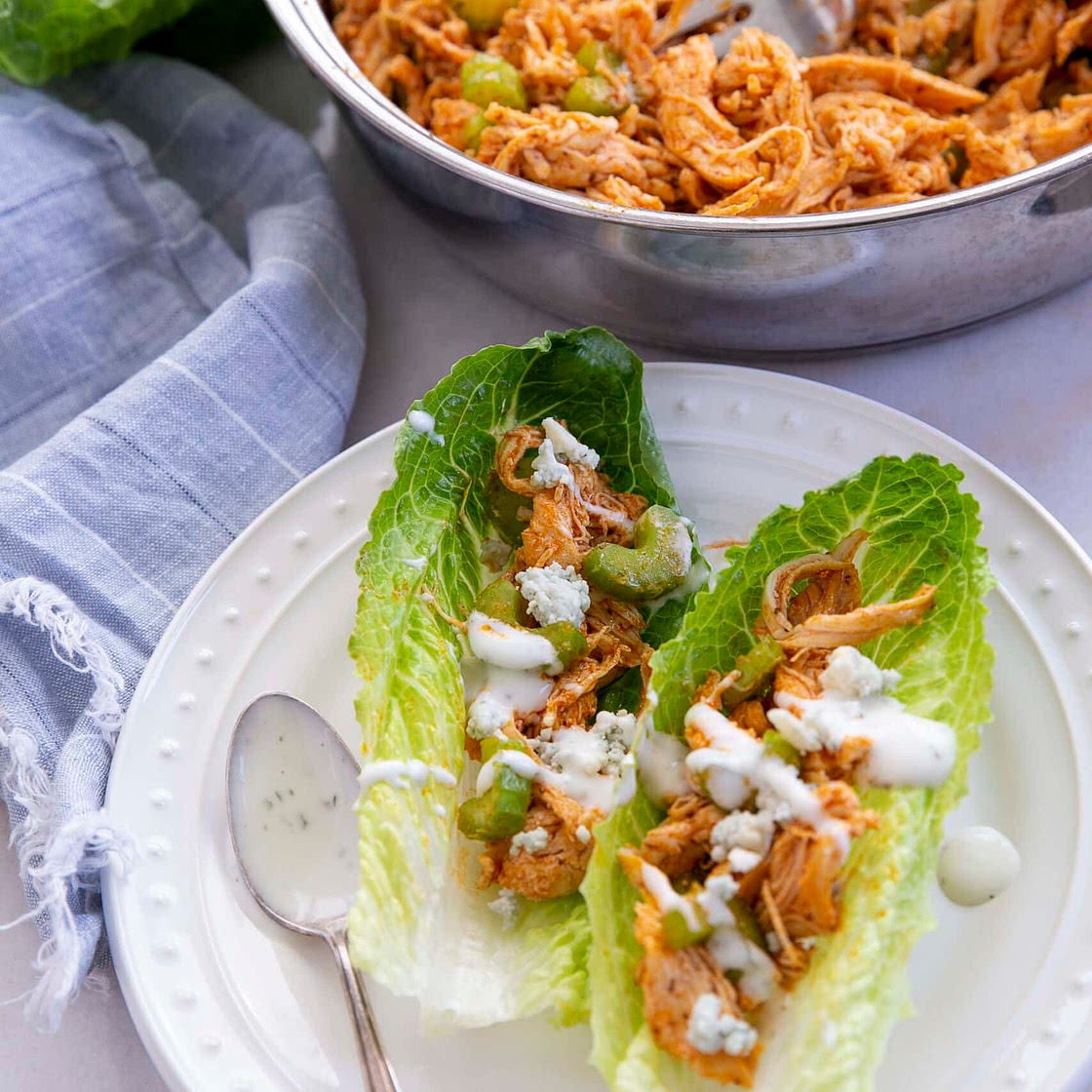 Buffalo Chicken Lettuce Wraps