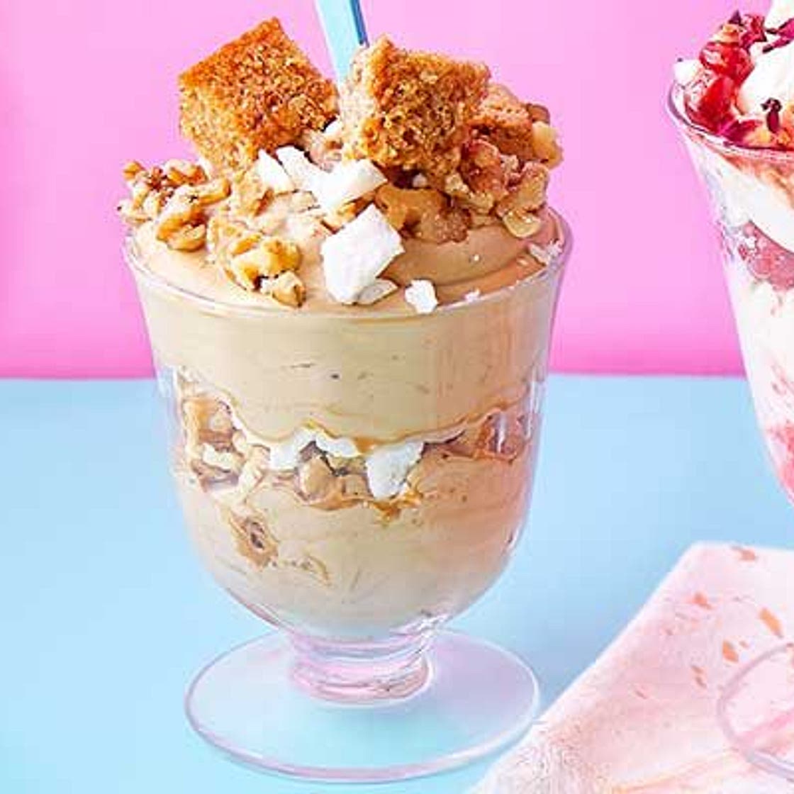 Coffee-walnut Eton mess