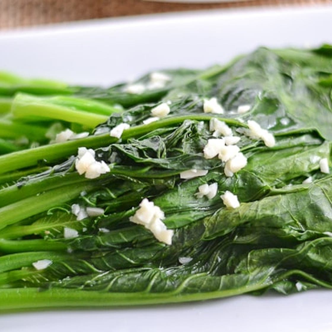 Chinese Broccoli (Gai Lan) with Minced Garlic