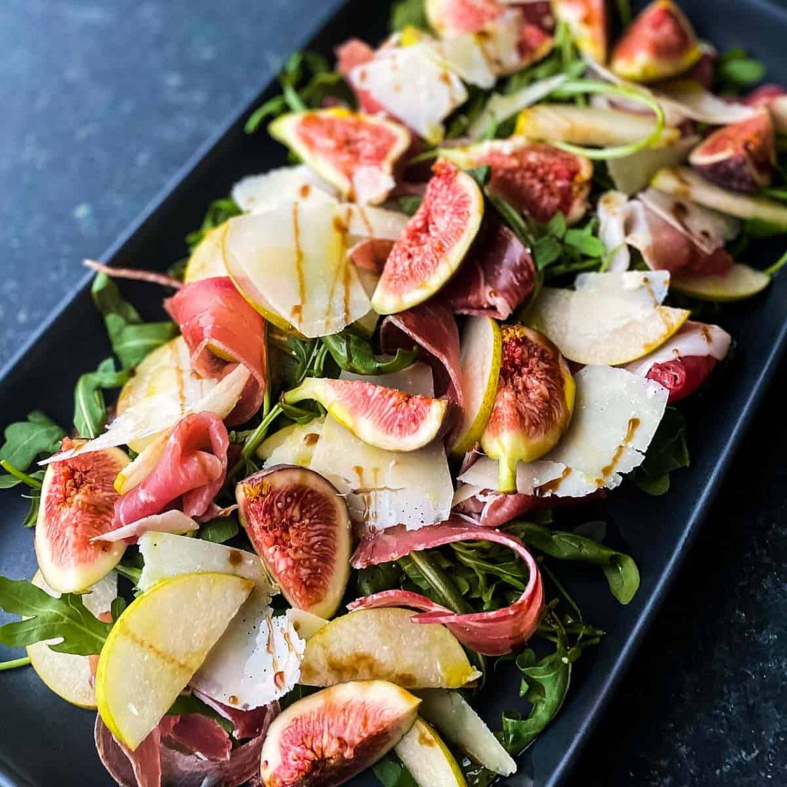 Nashi Pear Salad with Fig and Prosciutto
